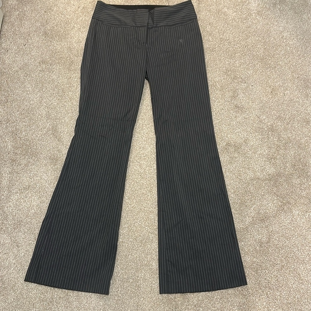 Blue and white stripe work pants from Express. Size 2 Regular.